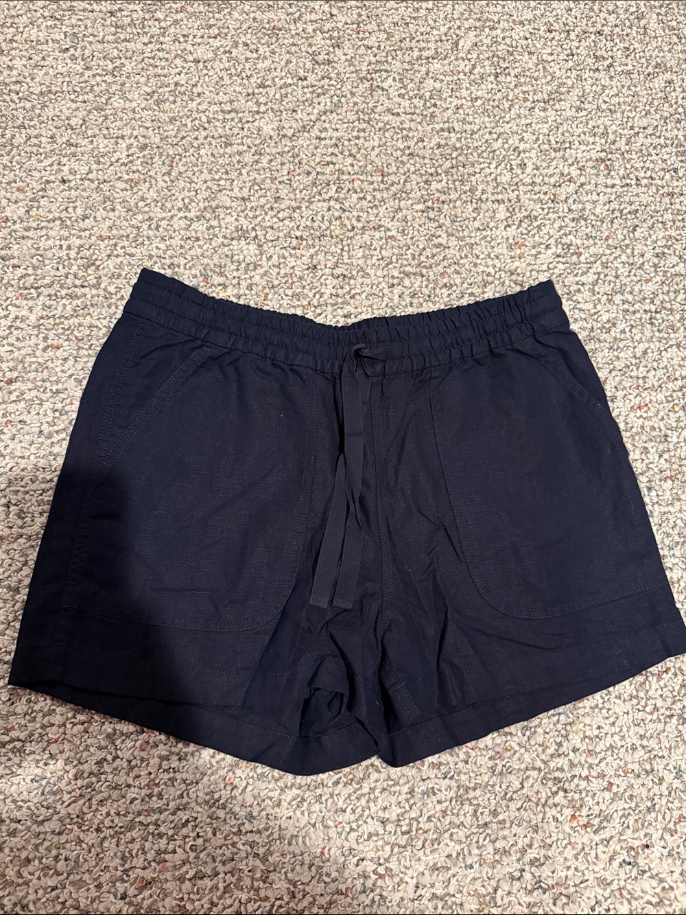 Jcrew navy linen short sz S